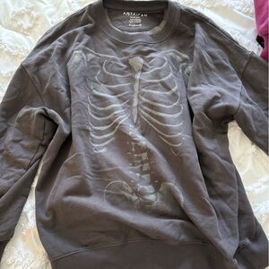 EUC! American Eagle Oversized Skeleton Pullover Sweatshirt